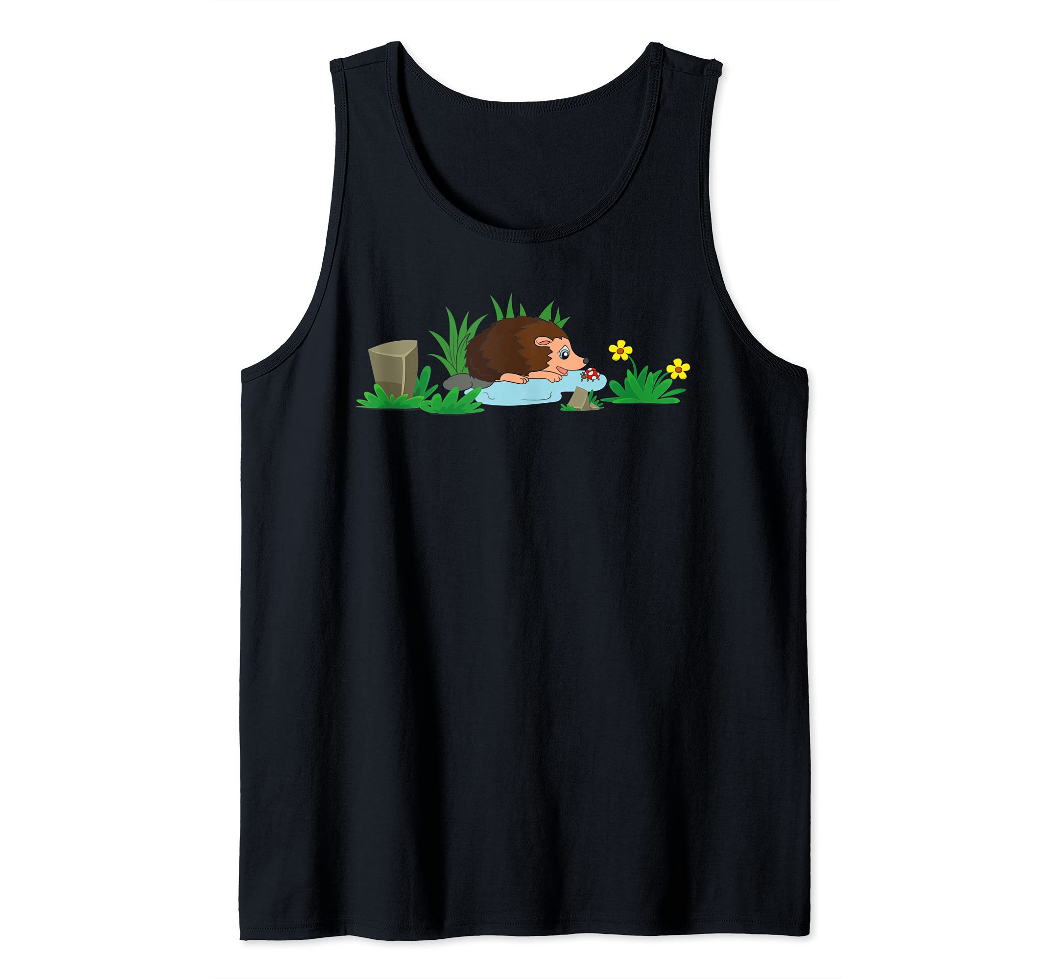 Nature Wildlife Animal Cute Forest Hedgehog Tank Top