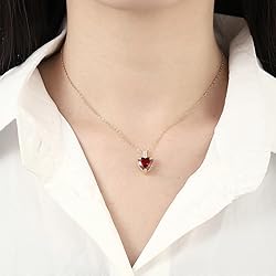 January Birthstone Necklace for Women, 14K Gold