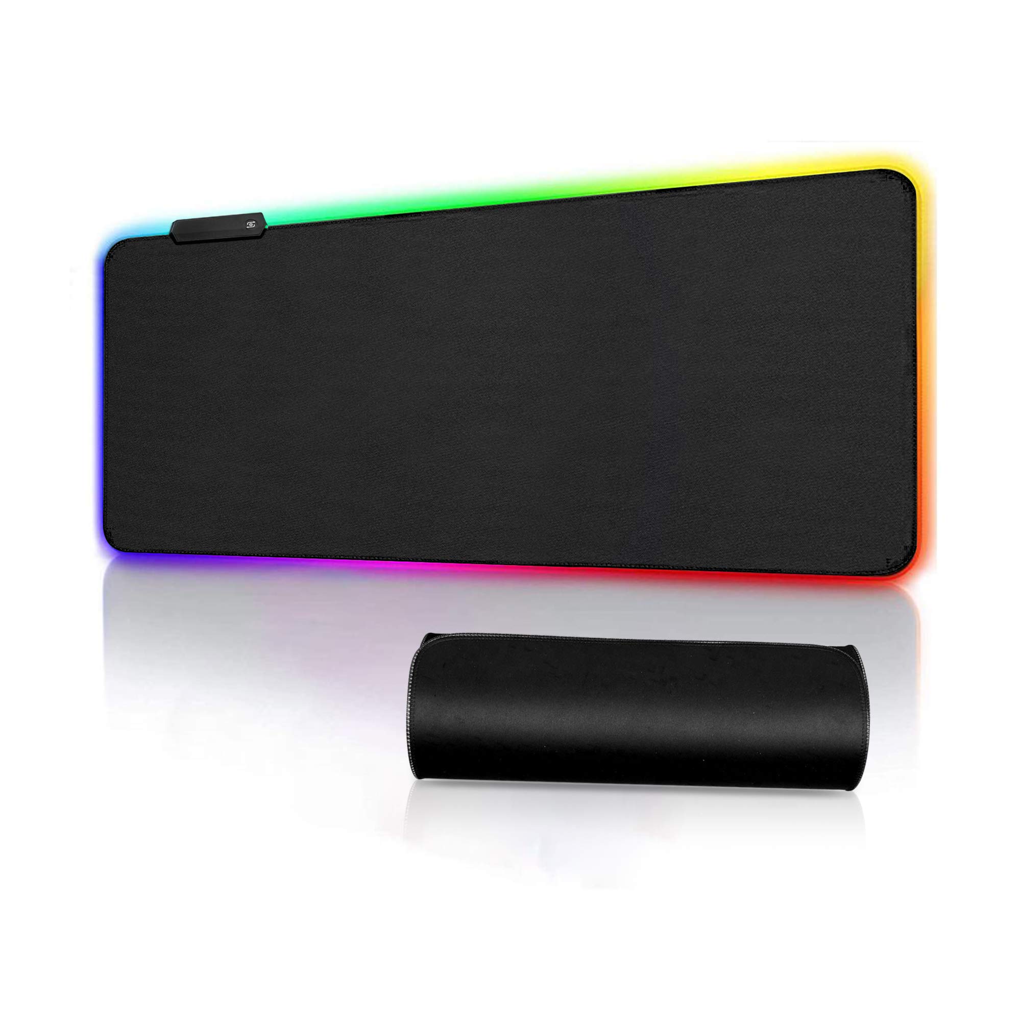 Gaming Mouse Pad RGB Mouse Mat 800 x 300 x 4 mm XXL Gaming Mouse Mat Large with 9 Very Bright Mouse Mat Lighting Modes and 3 Brightness Levels Non-Slip Mouse Mat for Professional Gamers