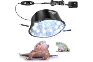 WACOOL TERRA Wacool LED UVB Light for Reptiles, Dimming UVA UVB Reptile Light, 6W UVB Bulb with Adjustable Brightness, UVB5.0 & UVB10.0 Modes for Bearded Dragon, Gecko, Lizard, Turtle, Snake