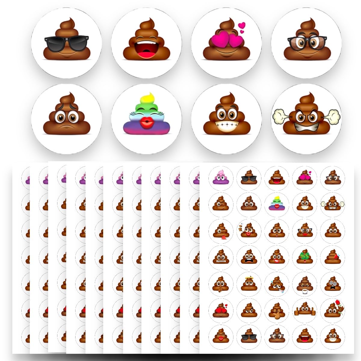 Mua Poop Emoji Stickers 420 Cute Poop Emoji Stickers for Poop Party