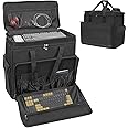ORKELS Computer Desktop Tower Carrying Case, Gaming PC Tower Travel Storage Bag, PC Backpack for Keyboard, Cable, Mouse and Accessories, Bag Only Black