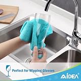 AIDEA Microfiber Cleaning Cloths 100 Pack 12x12in Lint Free Scratch Free view 5