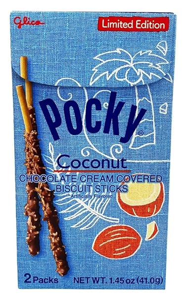 POCKY COCONUT BISCUIT STICKS – TROPICAL COCONUT CHOCOLATE...