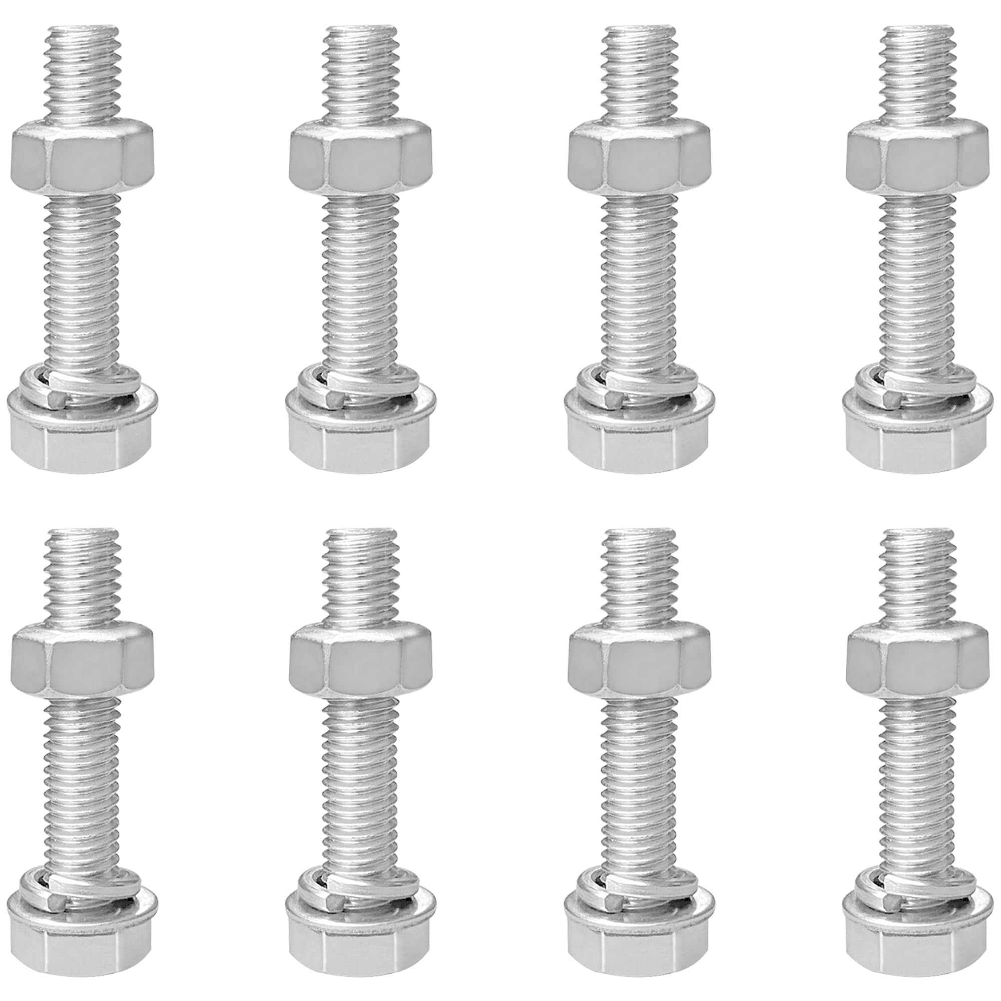 8 Sets of Hex Bolts with Nuts and Washers,304 Stainless Steel M8 Nut and Bolt Combination Kit (M8 x 40mm)
