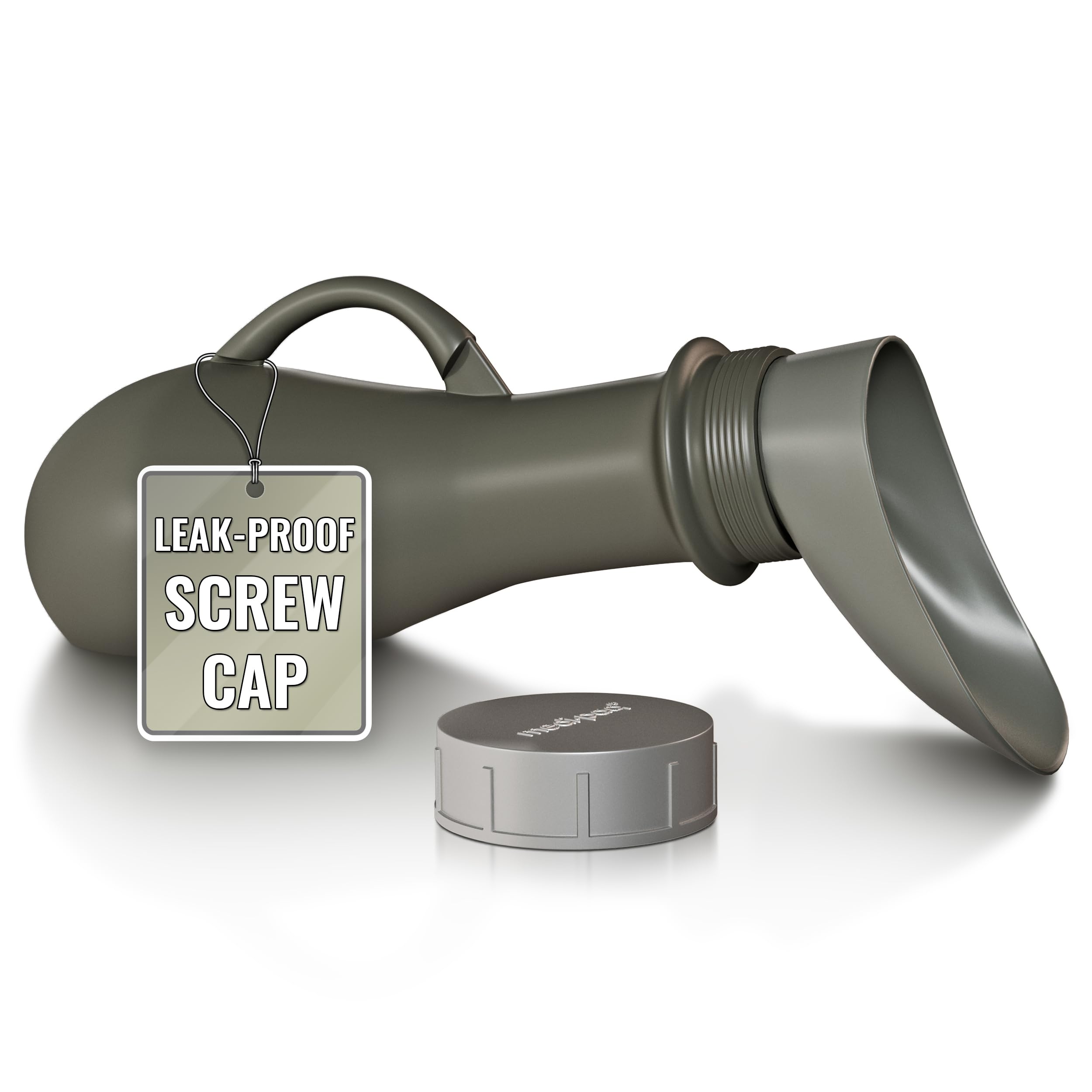 Medipaq Portable Urinal – 1.2L Urine Bottles Male & Female Urinal – Pee Bottle for Men – Travel Urine Bottles - Silver