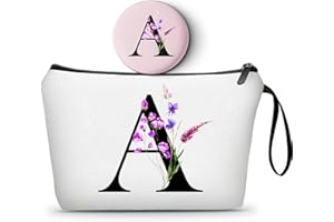 SEAMOON Women Birthday Unique Maid of Honor Friendship Gifts for Women Sister Bridesmaid Bride Personalized Travel Makeup Cosmetic Bag with Mirror Valentines Mothers Day Christmas Graduation A