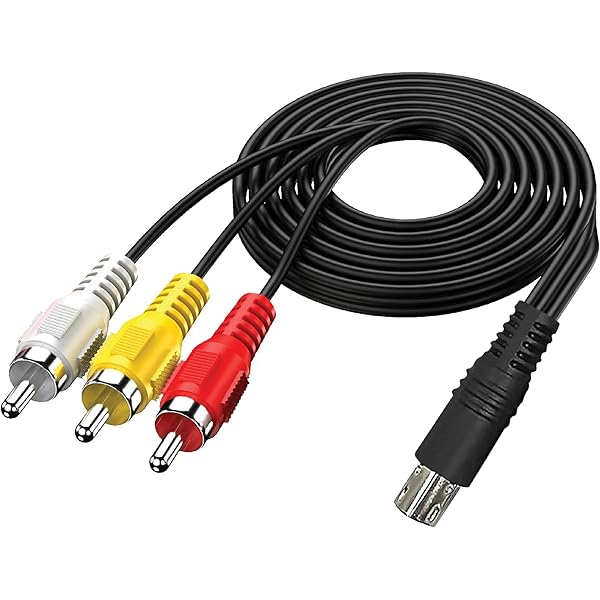 Composite RCA Video Cable – For Sega Megadrive 1 / Master System 1 (PAL/NTSC, 1.8m)