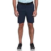 PGA Tour Mens 9" Flat Front Golf Shorts with Active Waistband (Size 30-44 Big & Tall)