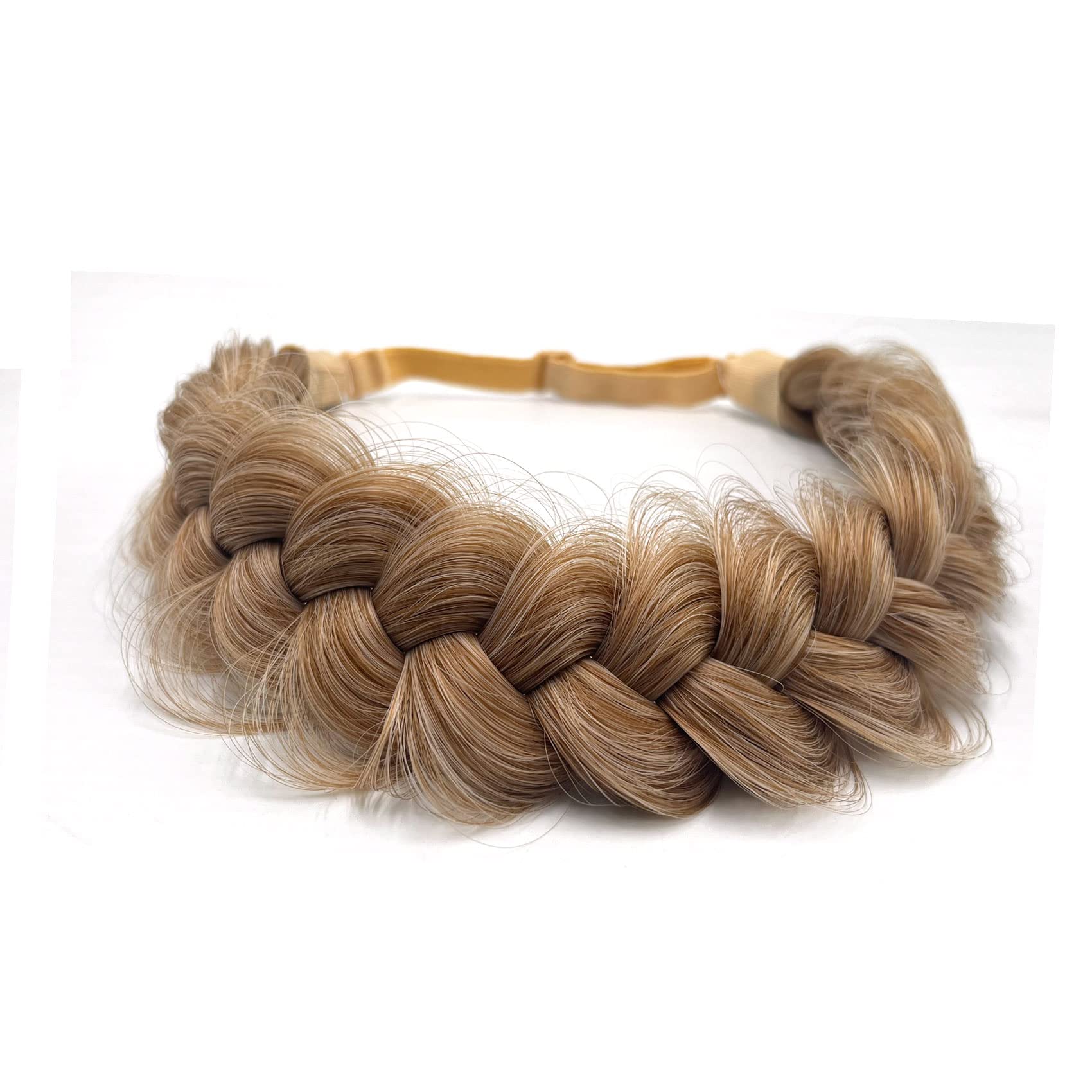 TOECWEGR Extensions Headband Hair Band Braided Classic Chunky Wide Plaited Wedding Fluffy Braids Wig Women Girl Beauty Accessory (Spring Luxury) — image 1