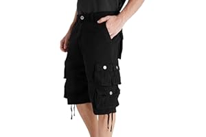 YGREYG Mens Cargo Shorts Long Capri Below The Knee Shorts 3/4 Relaxed Fit Long Shorts with Pockets