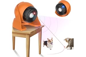 Mdupw Motion Activated Cat Laser Toy, Interactive Cat Toys for Bored Indoor Adult Cats/Kittens/Dogs, Rechargeable Automatic Laser Cat Toys