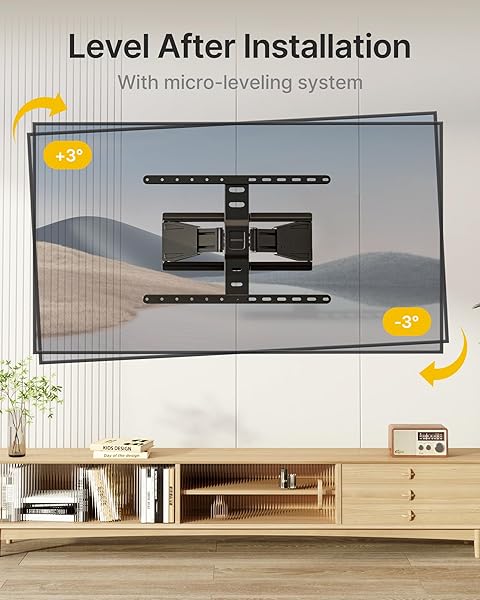 MONTEK 0.77″ ULTRA SLIM TV WALL MOUNT FOR 43-90 INCH TVS, SWIVEL & TILT & LEVELING & EXTENSION WALL MOUNT TV BRACKET WITH ARTICULATING DUAL ARMS, LOW PROFILE FULL MOTION TV MOUNT, 4X WEIGHT TESTED