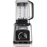 Hamilton Beach Professional Quiet Shield Blender, 1500W, 32oz BPA Free Jar, 4 Programs & Variable Speed Dial for Puree, Ice C
