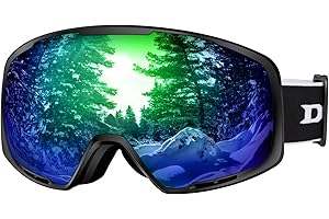 DBIO Ski Goggles - OTG UV Protection Anti fog Snow/Snowboard Goggles for Men Women Adult Youth