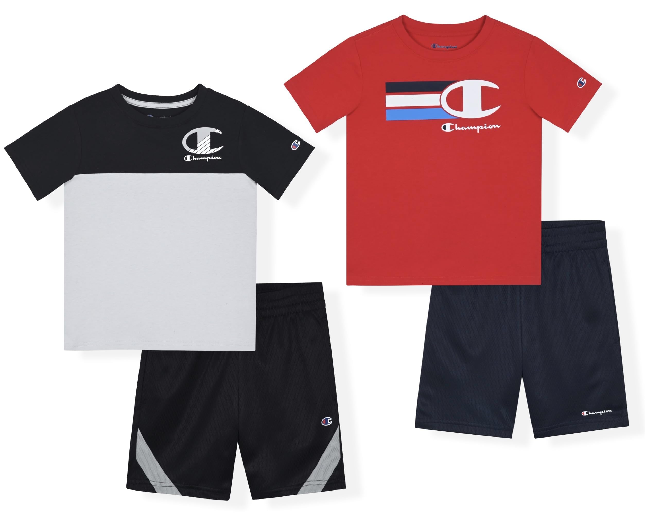 Champion Boys Short Sets – 4 Piece Short Set for Boys