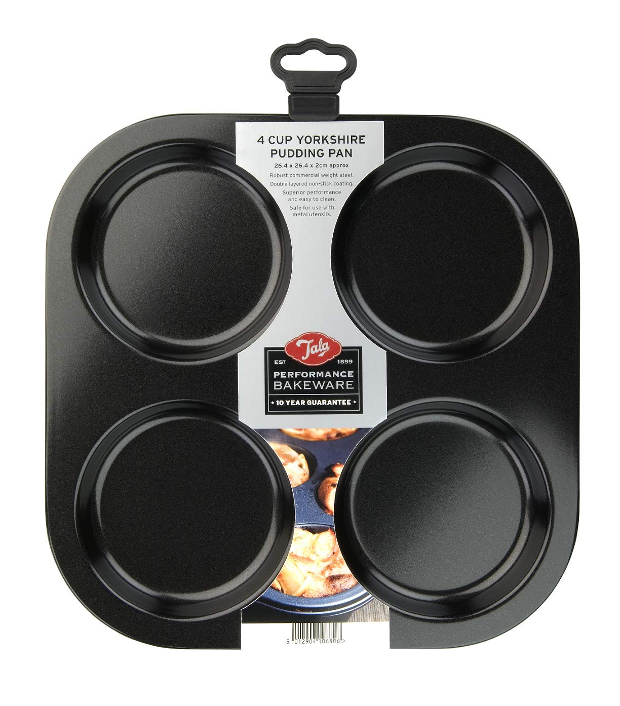 Tala Performance, Yorkshire Pudding Tin, Professional Gauge Carbon Steel with Eclipse Non-Stick Coating, Perfect for Roasting and Cooking, 25.4x25.4x1.6 cm