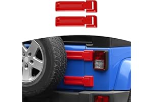 RT-TCZ for Jeep JK Tailgate Hinge Cover Trim Red for Jeep Wrangler JK JKU 2007-2017 Red Exterior Accessories 2pcs