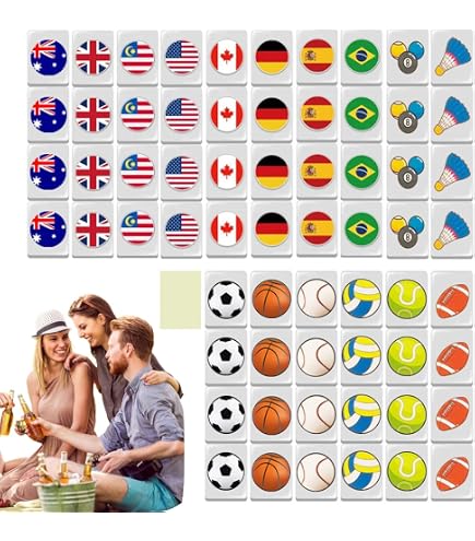 Ensemble Mahjong Drapeaux Nationaux - 64 Tuiles Roses Portable Pour 2 Joueurs, Jeu Stratégique Amusant