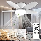 Yoobao Modern Ceiling Fans with Lights and