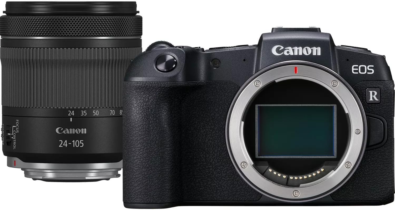 Canon EOS RP Systemkamera - mit Objektiv RF 24-105mm F4-7.1 IS STM (spiegellos, 26,2 Megapixel, 7,5 cm Clear View LCD II, 4K, DIGIC 8 Bildprozessor, WLAN, Bluetooth, Vollformat-Sensor), schwarz
