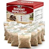 Rodent Away Repellent Indoor &amp; Outdoor, Mouse Repellent Pouches - 12 Packs | Rodent Repellent Indoor, Keep Mice Away, Rat Repellent for House, Mouse Deterrent Outdoor, Mice Repellent Indoor
