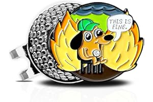 wolph This is FINE Golf Ball Marker Hat Clip – Magnetic & Durable Golf Accessories for Men Women – Funny Golf Gifts to Elevate & Personalize Your Game.