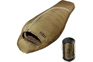 Mummy Sleeping Bag, 26 to 36℉ All Season Camping Sleeping Bag for Adults Cold Weather with Adjustable Hood, Phone Pocket for 
