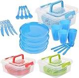MUQU 21pcs Picnic Set - Lightweight Dinnerware for Camping & BBQ view 1