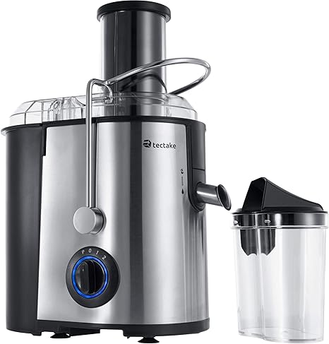 Tectake 403349 Entsafter Fur Obst Und Gemuse Elektrische Saftpresse Aus Edelstahl 3 Geschwindigkeitsstufen Grosse Einfulloffnung Inkl Reinigungsburste Und Saftbehalter Gs Zertifikat Amazon De Kuche Haushalt