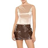 Forever 21 Womens Sleeveless Satin Tank Top