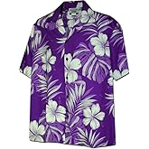 Monstera Leaf Hibiscus Floral Men's Hawaiian Shirt