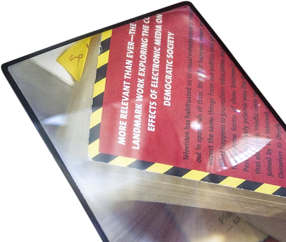 Clarity Magnifying Sheet for Reading Books, Newspapers, Brochures, Fine Print