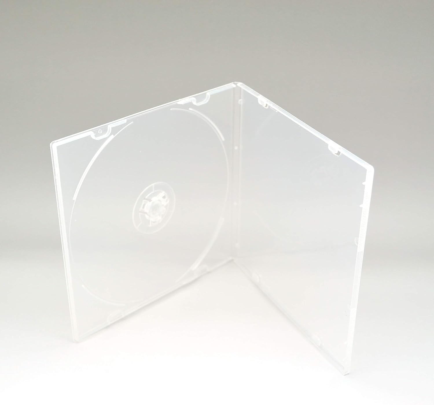 Maxtek 5.2mm CD Case, Slim Single Clear PP Poly Plastic Cases with Outer Sleeve, 100 Pack.