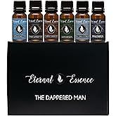 Eternal Essence Oils Dappered Man/Gentlemen Set of 6 Premium Fragrance Oils - Includes Cuban Tobacco, Dry Gin & Cypress, Expedition, Ombré Leather Type, Open Road Type, Pinstripes Scented Oils - 10ML