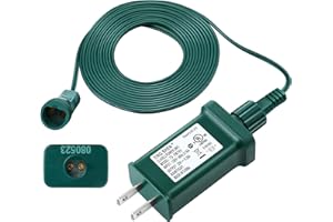 Meonum LED Power Supply, UL Certification Transformer Replacement Class 2 Power Supply with 3 Meter 2 Pin Extension Cable, Low Voltage Transformer US Plug Adapter for Christmas Tree Light(TS-8W29V)