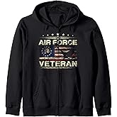 Veteran US Air Force Tshirt - American Betsy Ross Flag Zip Hoodie