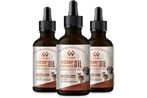 WACHRAY - (3 Pack) Hemp Oil for Dogs and Cats - Pets Hemp Calming Drops for Anxiety Sleep Pain Inflammation Arthritis Allergies - Supports Skin Itchy, Joint & Hip Health - Herbal Supplements - Non-GMO