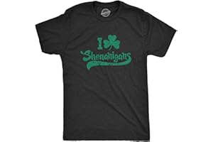 CRAZY DOG T-SHIRTS Mens I Clover Shenanigans T Shirt Funny Irish Clover St Saint Patricks Day Tee