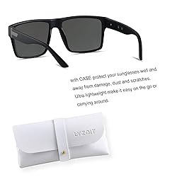 LYZOIT Square Sunglasses for Men Women Polarized