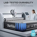 OlarHike Super King Size Airbed 182x213x46 cm Built-in Pump Flocked Surface view 6