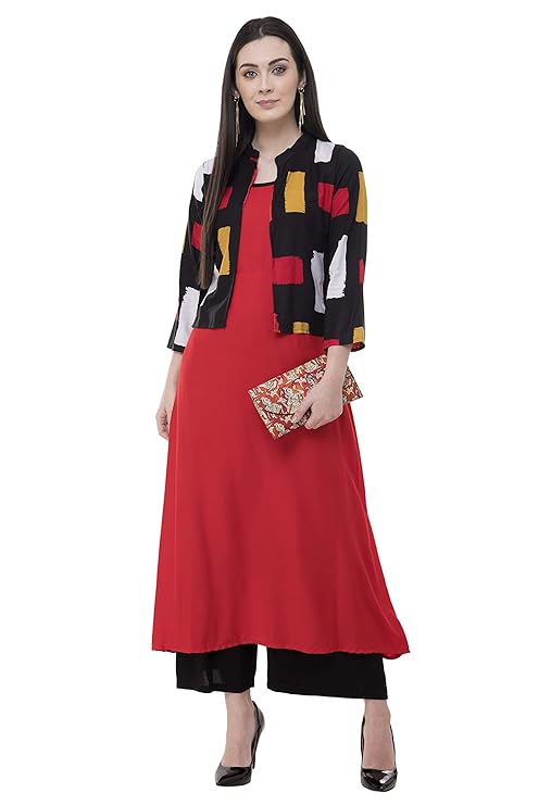 Women Stitched Rayon A-Line Kurti Kurta