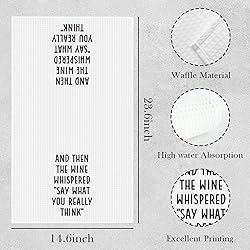 Funny Wine Kitchen Towels Adult Humor Bar Towels