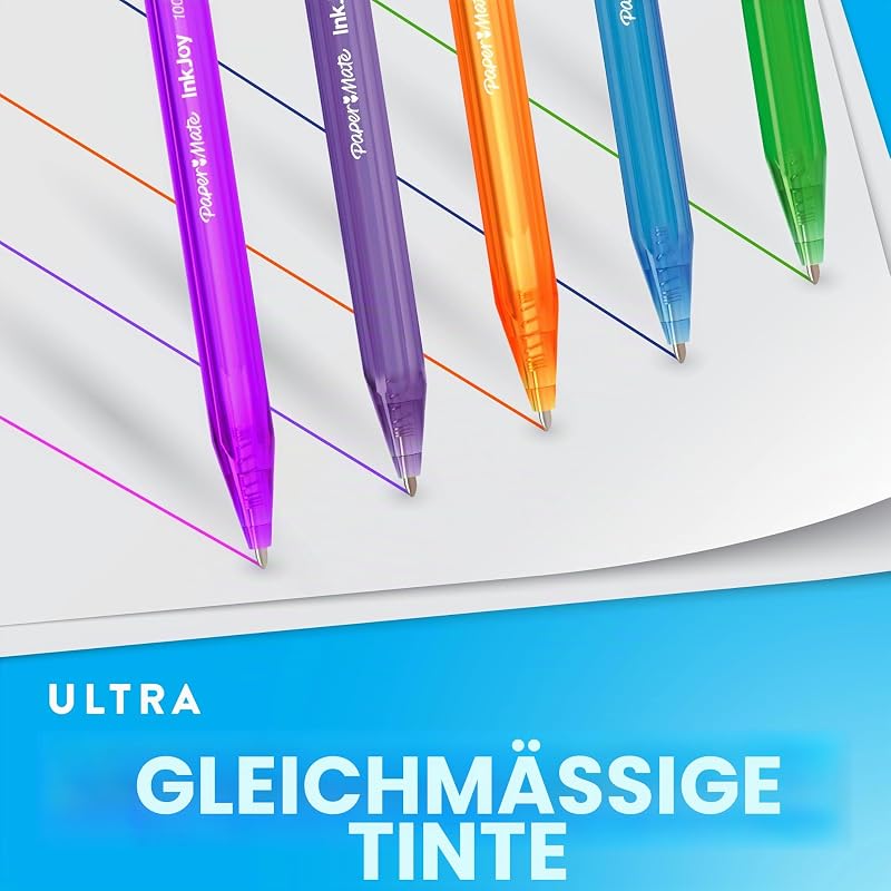 InkJoy 100RT Retractable Kugelschreiber | mittlere Spitze (1,0 mm) | Blau | 20 Stück