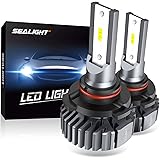 SEALIGHT 9005/HB3/ LED Headlight Bulbs, 60W 10000lm Bright High Beam Headlights Conversion Kit, 6000K Xenon White, Easy Insta
