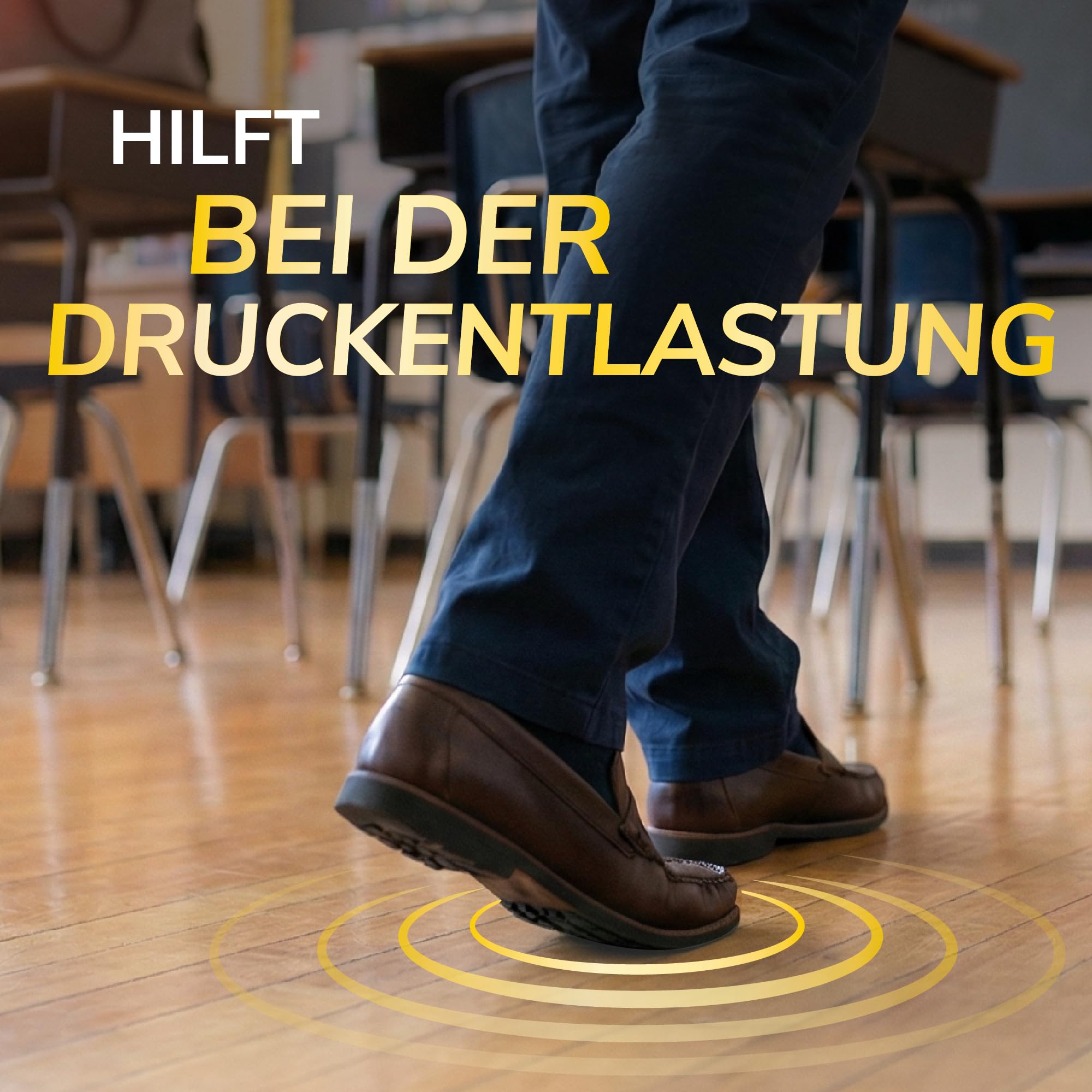 Scholl GelActiv Work Einlegesohlen für Männer, ganztägiger Komfort bei der Arbeit, hält die Füße frisch und kühl, Stoßdämpfung und komfortable Polsterung mit GelWave-Technologie, Größe 40.5-46 7