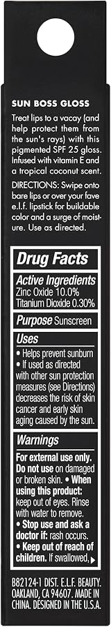 e.l.f. Sun Boss Gloss SPF 25 Mauve Lip Gloss Vegan Cruelty-Free view 6