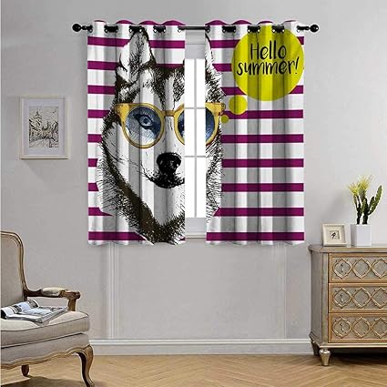Amazon Com Alaskan Malamute Decorative Curtains For Living Room
