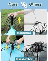 Glymnis Large Pop Up Beach Tent 4-6 Person Instant UV Sun Shelter view 5