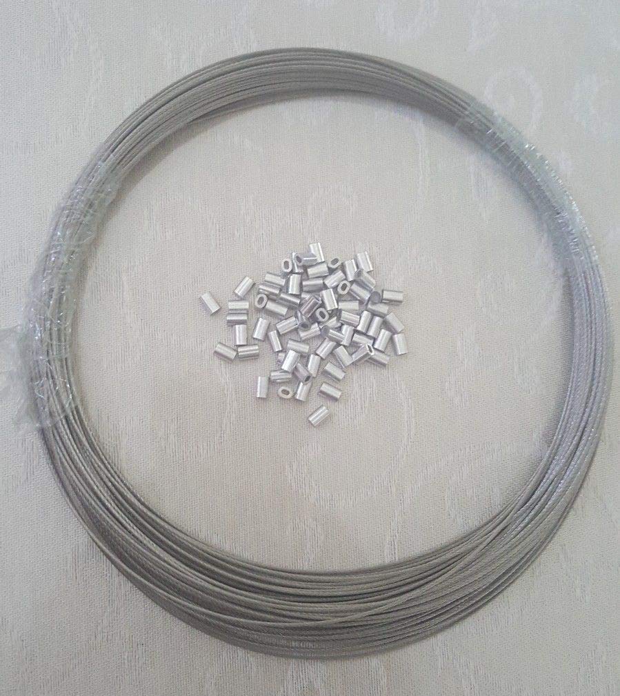 1/32 7x7 Stainless Steel Aircraft Cable T304 250 Reel tillescenter Pulling & Lifting Material